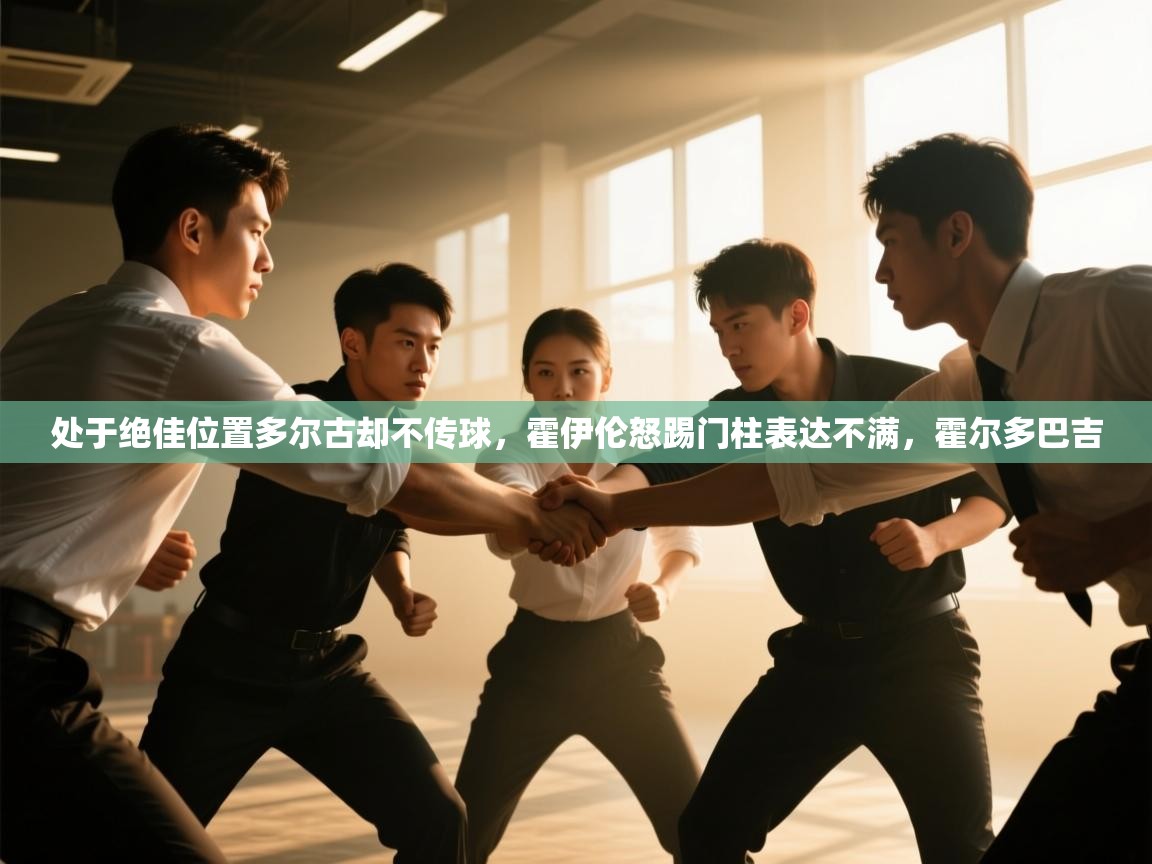 鲸鱼体育-处于绝佳位置多尔古却不传球，霍伊伦怒踢门柱表达不满，霍尔多巴吉  第1张