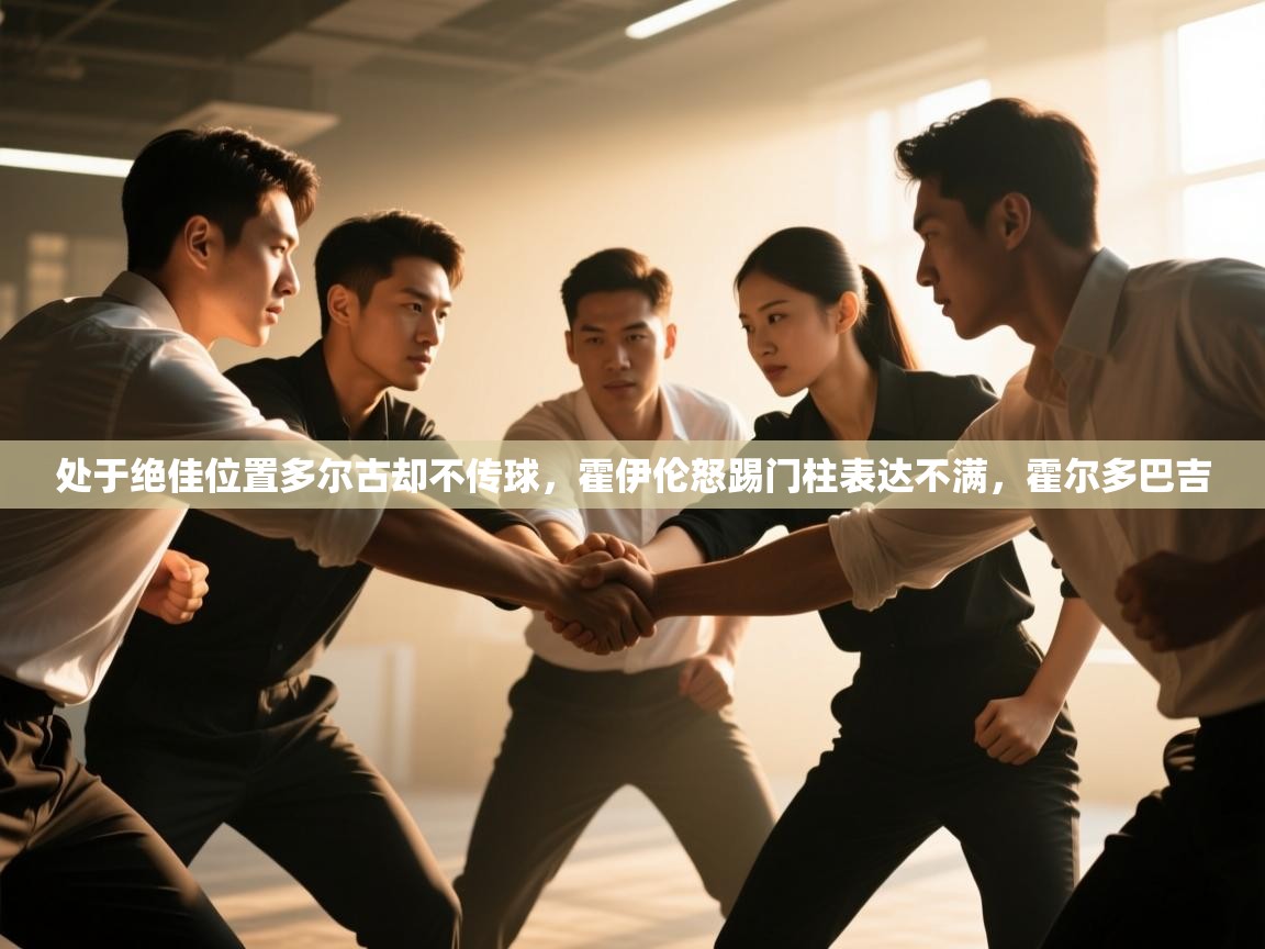 鲸鱼体育-处于绝佳位置多尔古却不传球，霍伊伦怒踢门柱表达不满，霍尔多巴吉  第4张